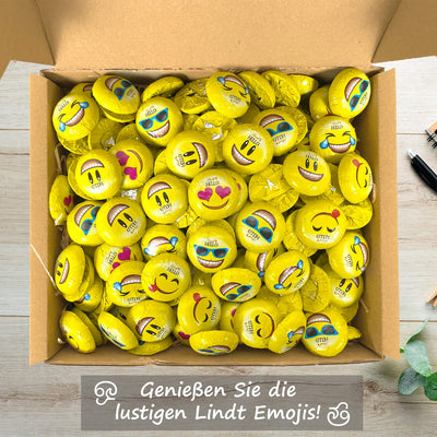Genusslebenbox mit 1000g Lindt Hello Mini Emojis, Ideal als Vorratsbox geeigne