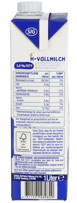 Gut & Günstig H-Milch 3.5 Prozent, 12er Pack (12 x 1 l)
