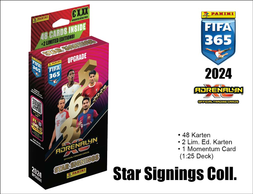 FIFA 365 23/24 Star Signings Collection TC + 2 Limited Edition (+1 Momentum Card Every 25 Deck)  inkl. Harry Kane im Bayern-Trikot