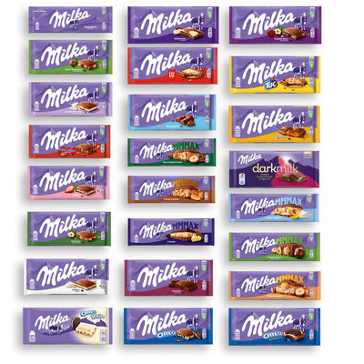 Milka Schokolade Mischpaket 24 verschiedene Sorten