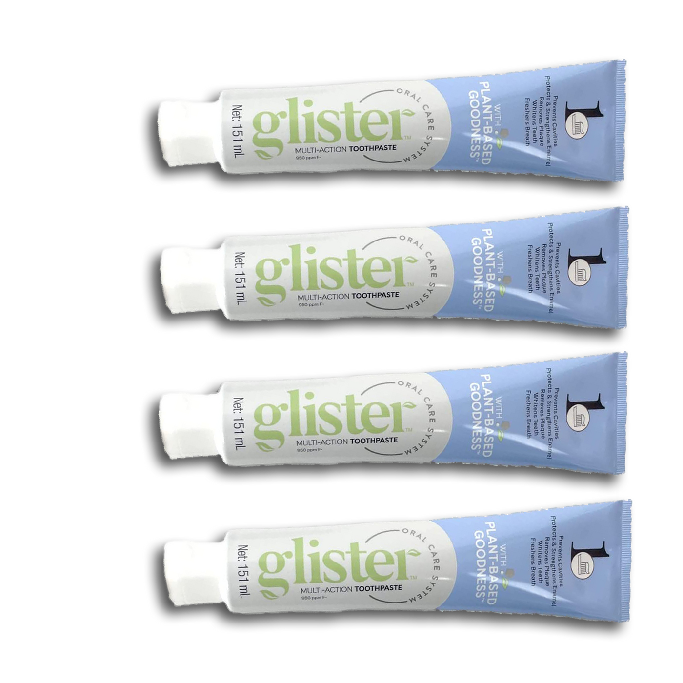 GLISTER Fluorid-Zahncreme 4x 151ml
