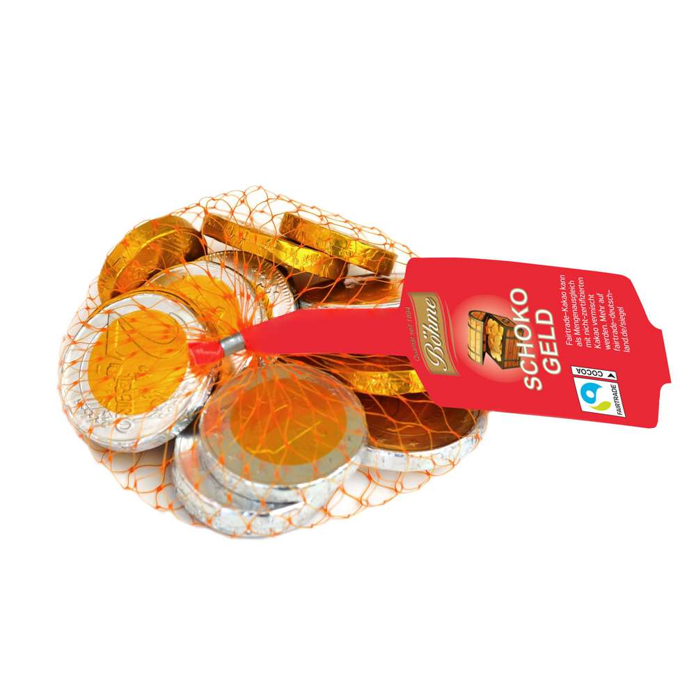 Böhme Schokoladengeld Euromünzen 5x 100g inkl. Genussleben Fruchtgummi