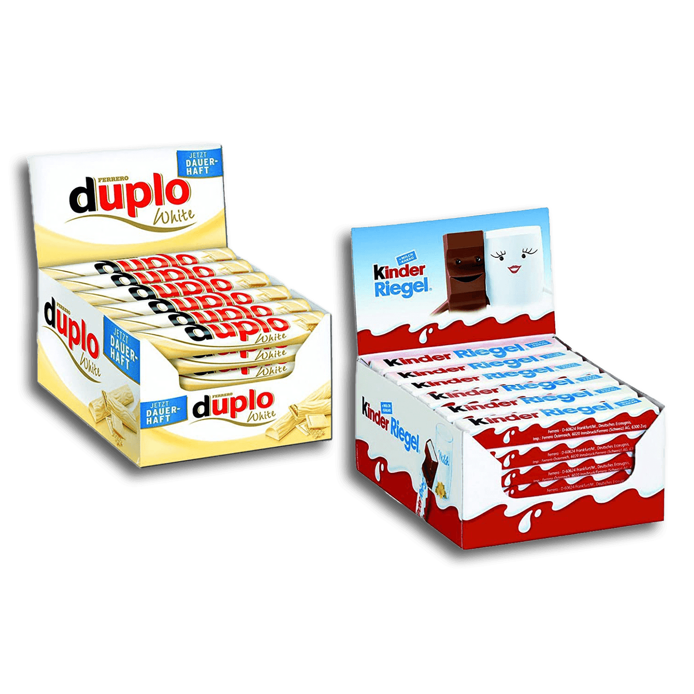 Ferrero Kinder Riegel – Duplo (36 und Genussleben Stück) White (40 Stück)