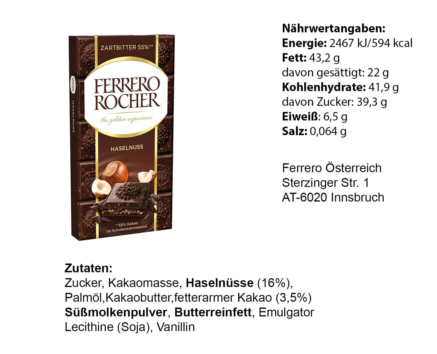 Genussleben Box mit 48x Ferrero Rocher & 1x Tfs Zartbitter - Genussleben