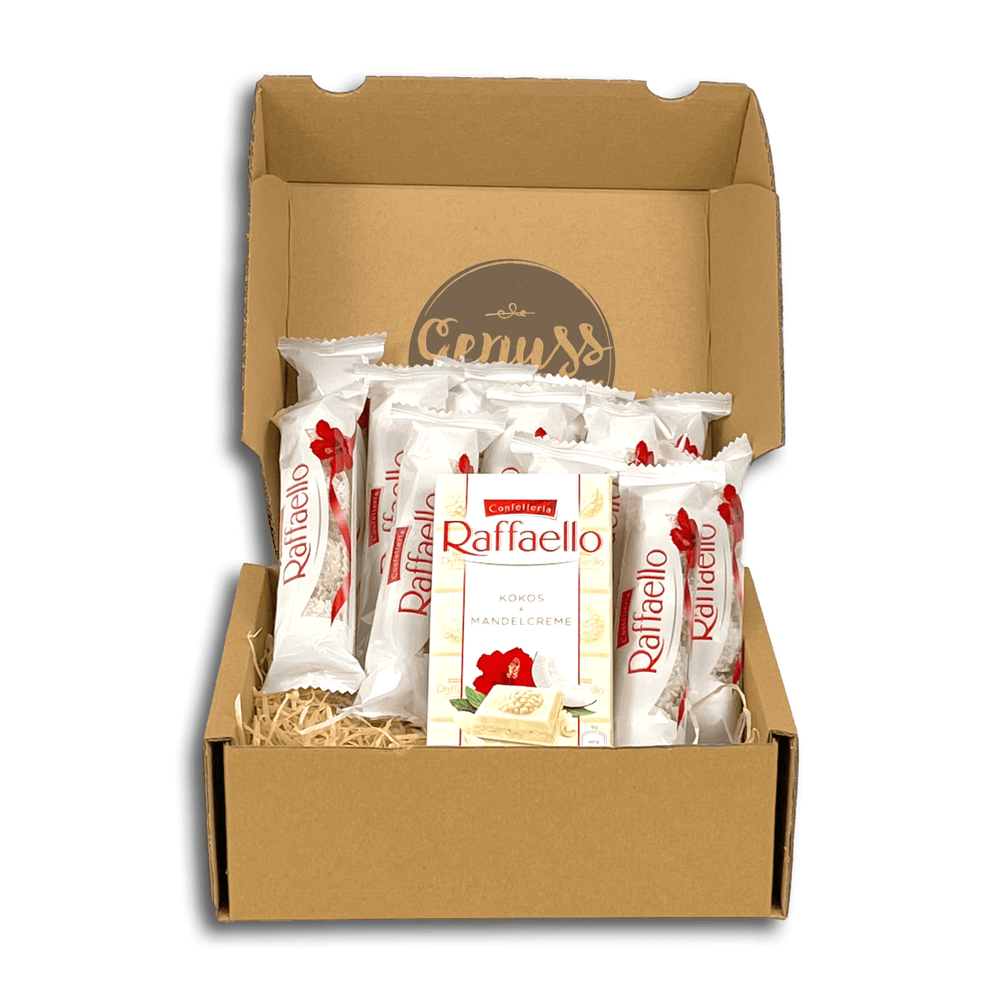 Genussleben Box mit Ferrero Raffaello 480g & Tfs - Genussleben