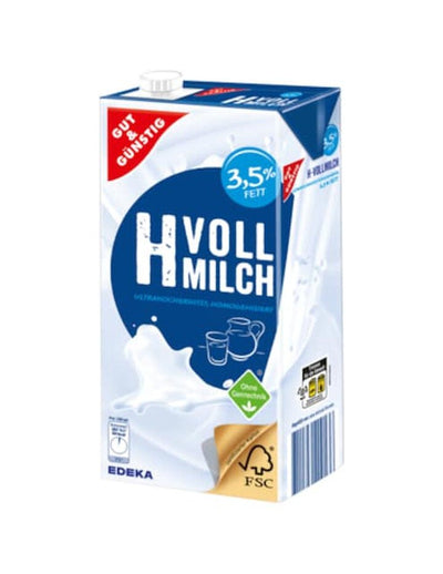 Gut & Günstig H-Milch 3.5 Prozent, 12er Pack (12 x 1 l) - Genussleben