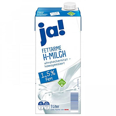 JA! haltbare Milch 1,5% 12x 1 Liter Gebinde mit Jelly Beans Gratis - Genussleben